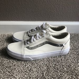 White Sequin Vans Sneakers